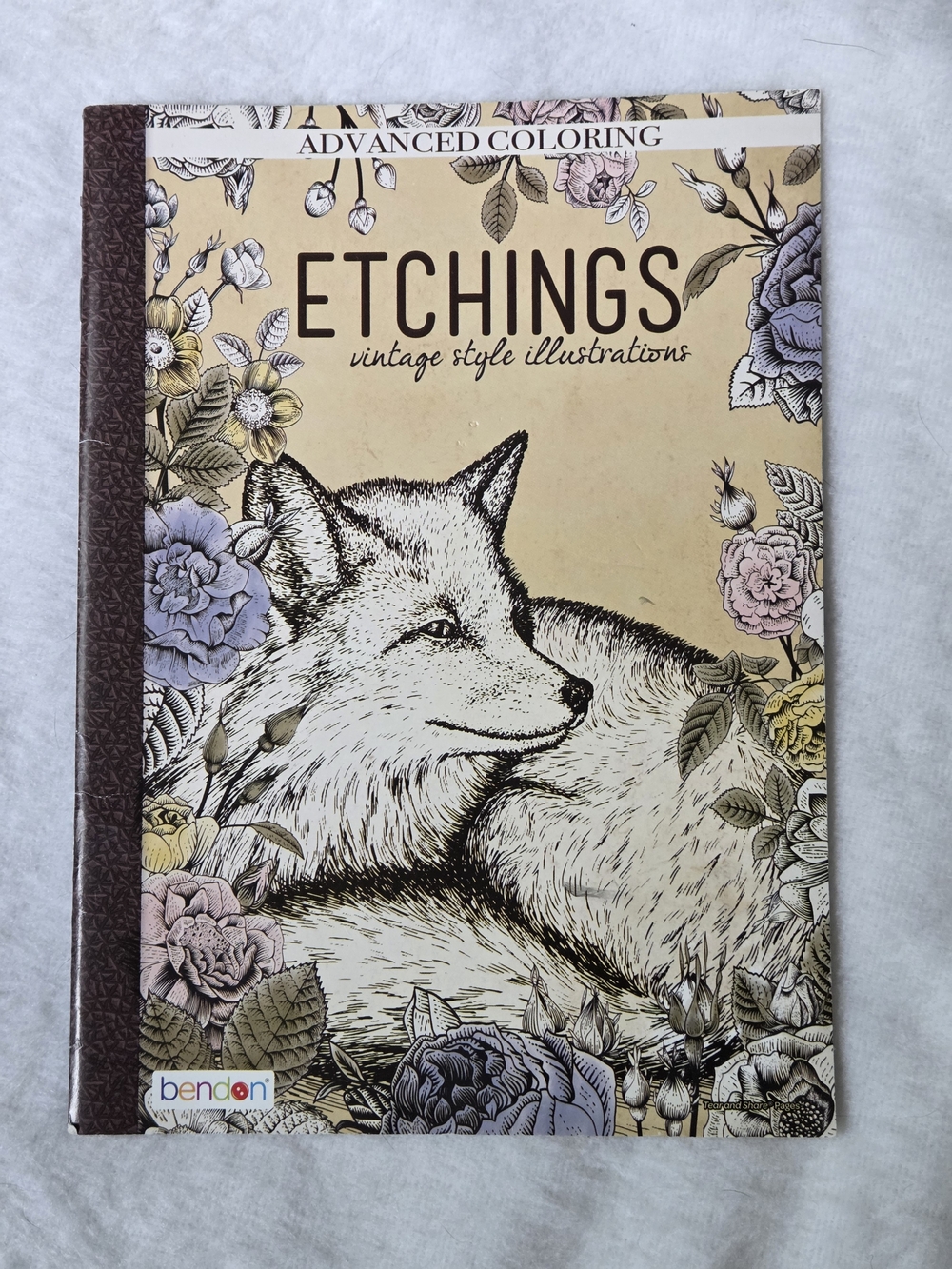 Etchings Advanced Coloring Book Vintage Style Illustrations